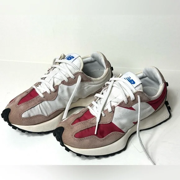 New Balance 327, in a white, pink, and red colorway size 7.5 - Picture 10 of 14